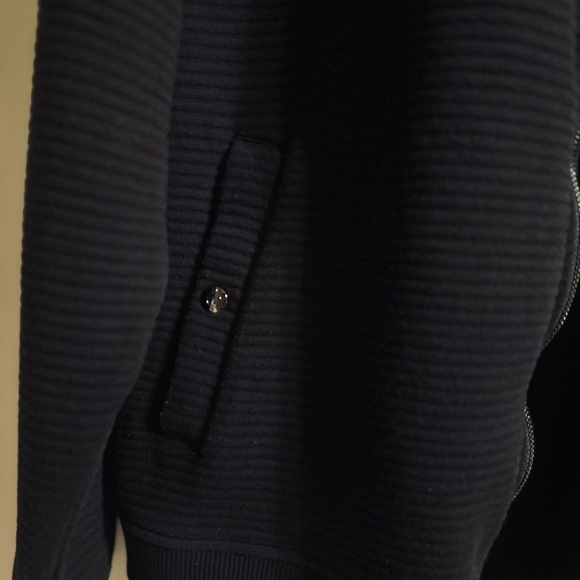 Magaschoni Knit Ribbed Bomber Jacket Full Zip Sz L Black Men’s - Picture 4 of 6